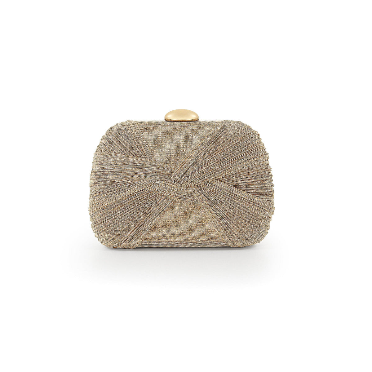 Victoria Pleated Jacquard Minaudiere