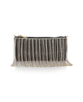 Piper Top Zip Crystal Fringe Leather Crossbody