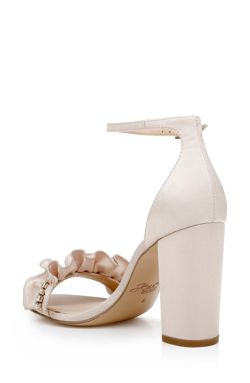 Deva Ruffle High Block Heel