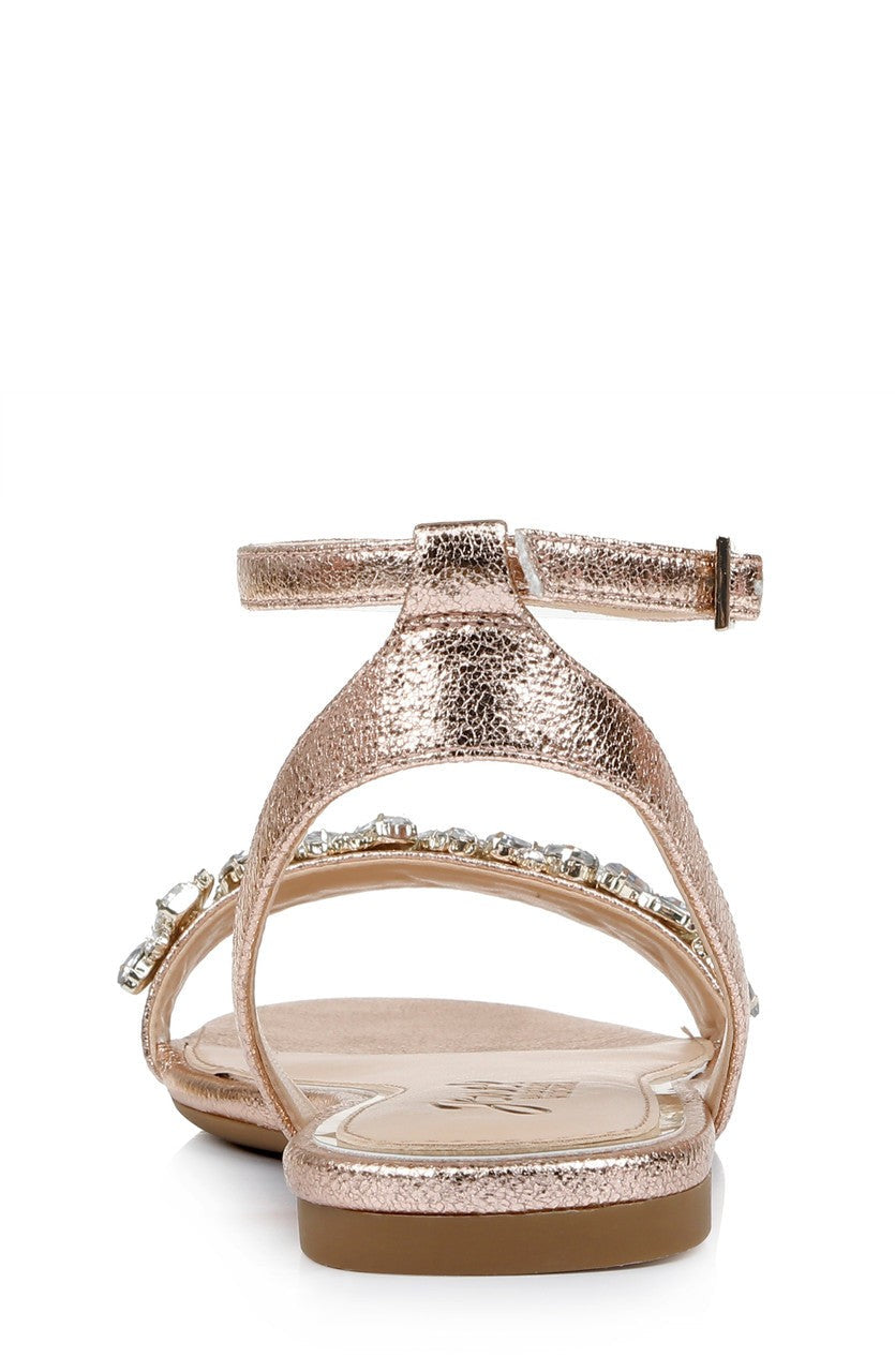 Ohara Minimalist Crystal Adorned Flats