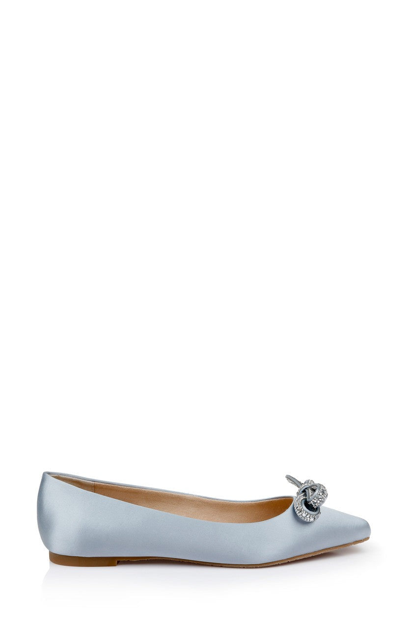 Hesther Ballerina Flats with Rhinestone Bow