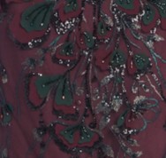 Embroidered Drape Gown