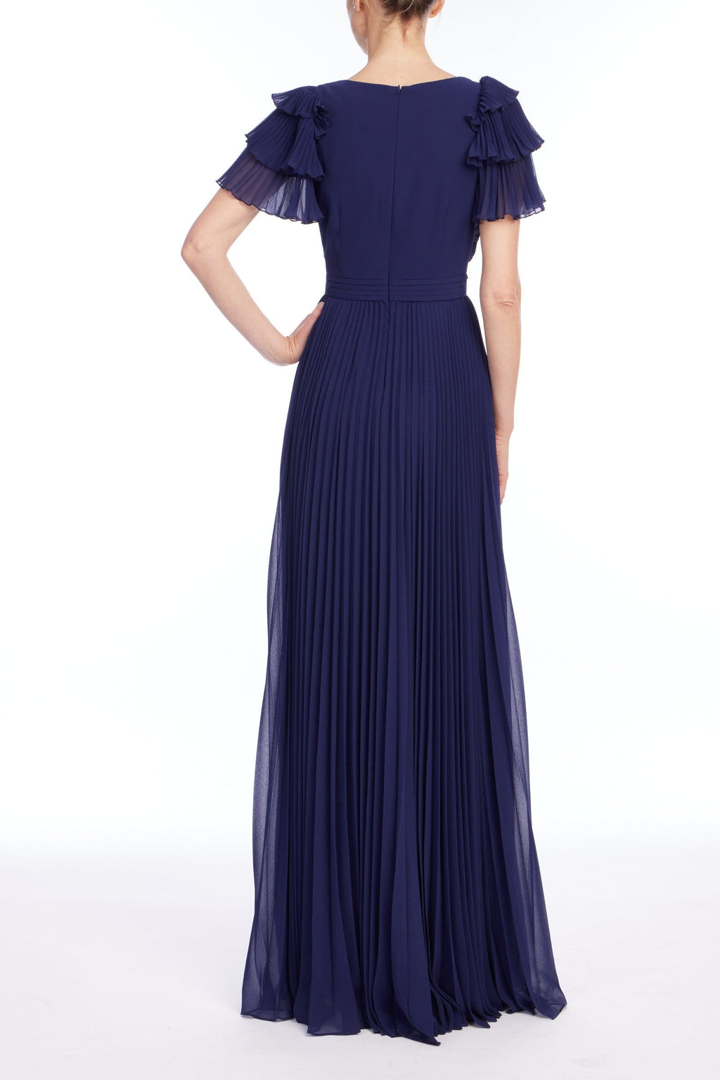 Ruffle Sleeve Gown