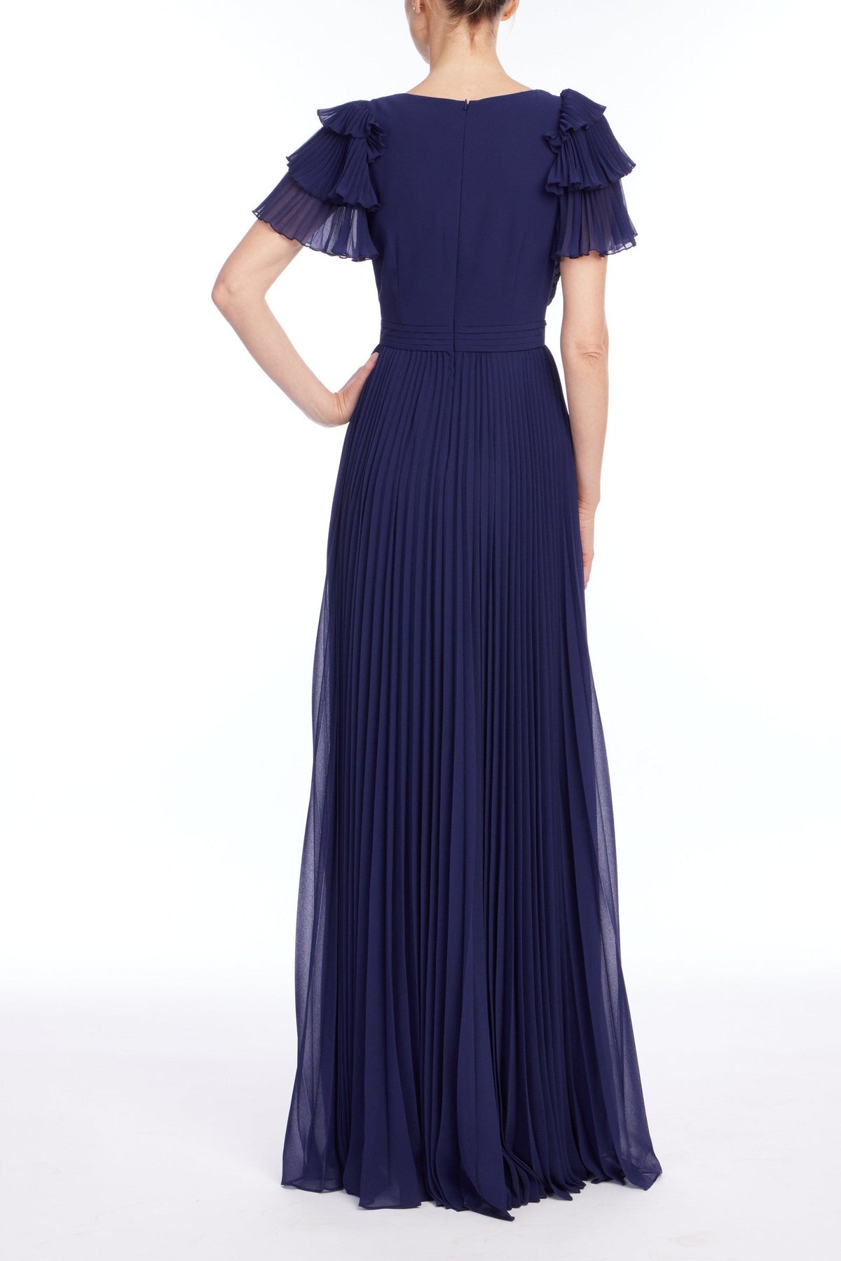 Ruffle Sleeve Gown