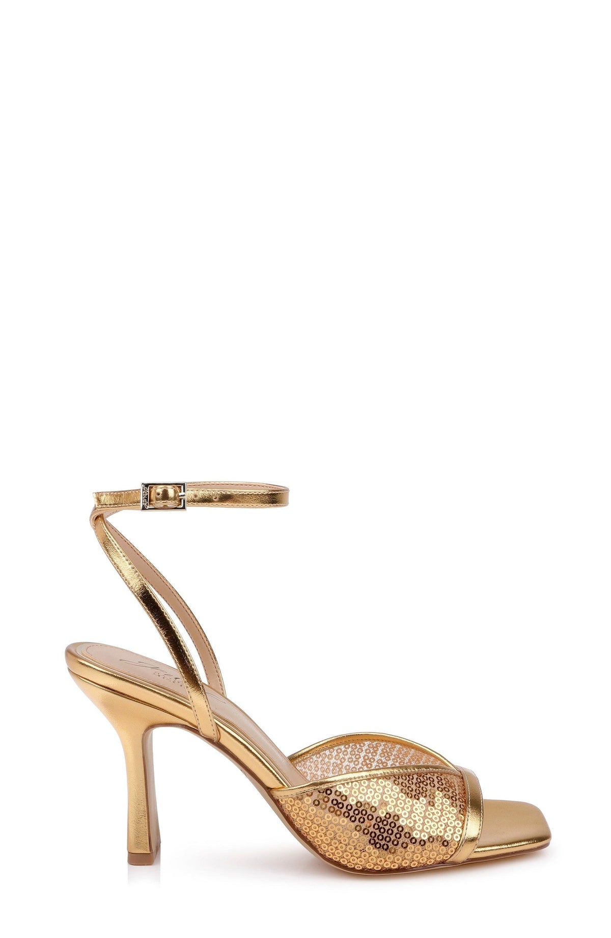 Zaha Sequin Ankle Strap Sandal
