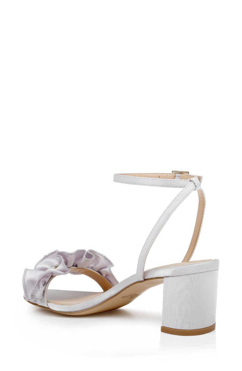 Desirie Ruffle Block Heel Sandal
