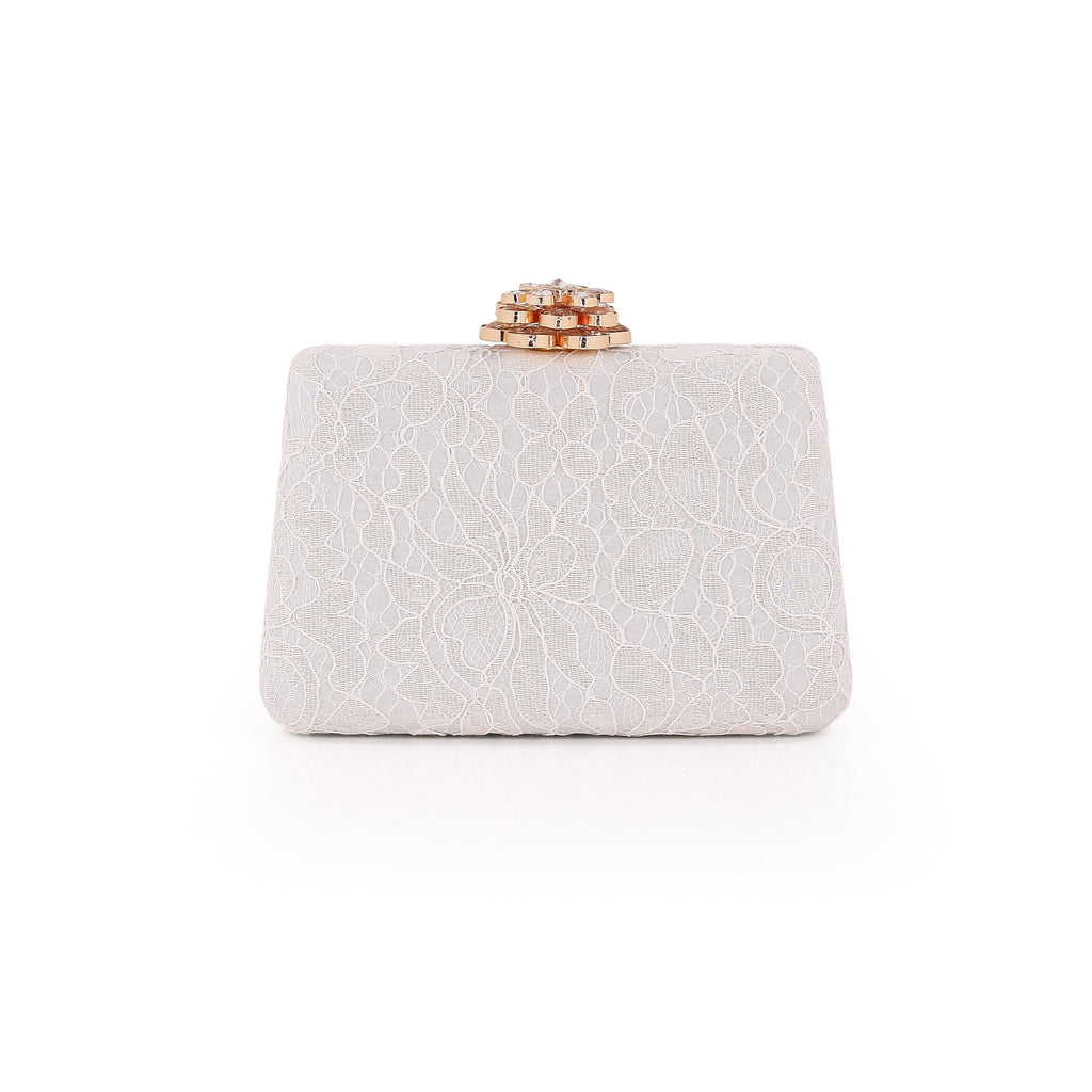 Coco Crochet Lace Minaudiere Clutch