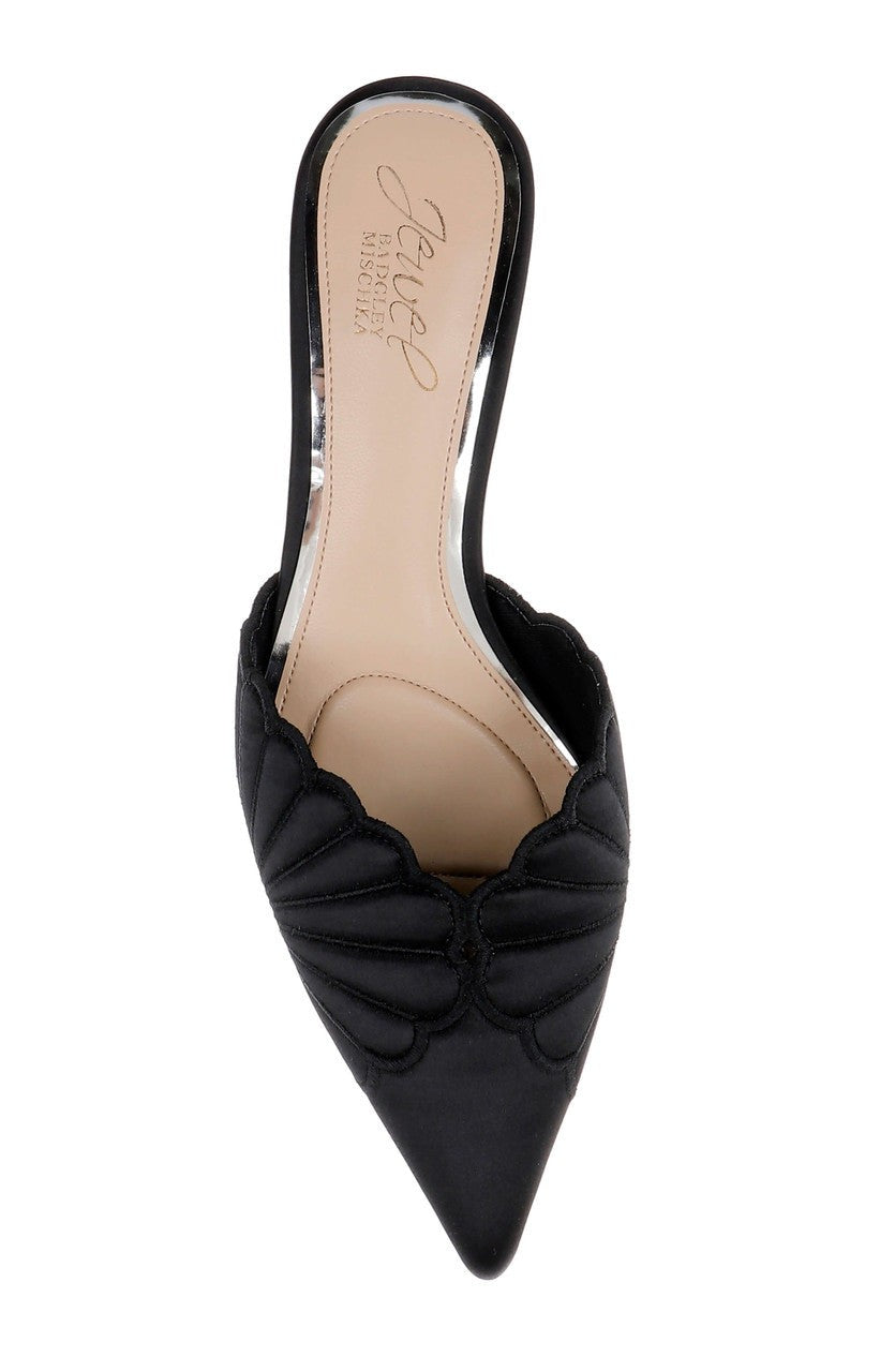 Palmer Pointed Toe Kitten Heel Mules