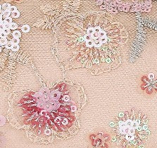 Ophelia Floral Sequin with Pearl Brooch Clutch