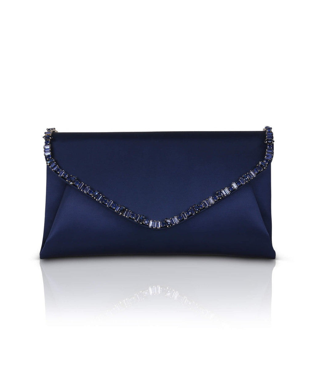 Mika Mixed Crystal Satin Envelope Clutch
