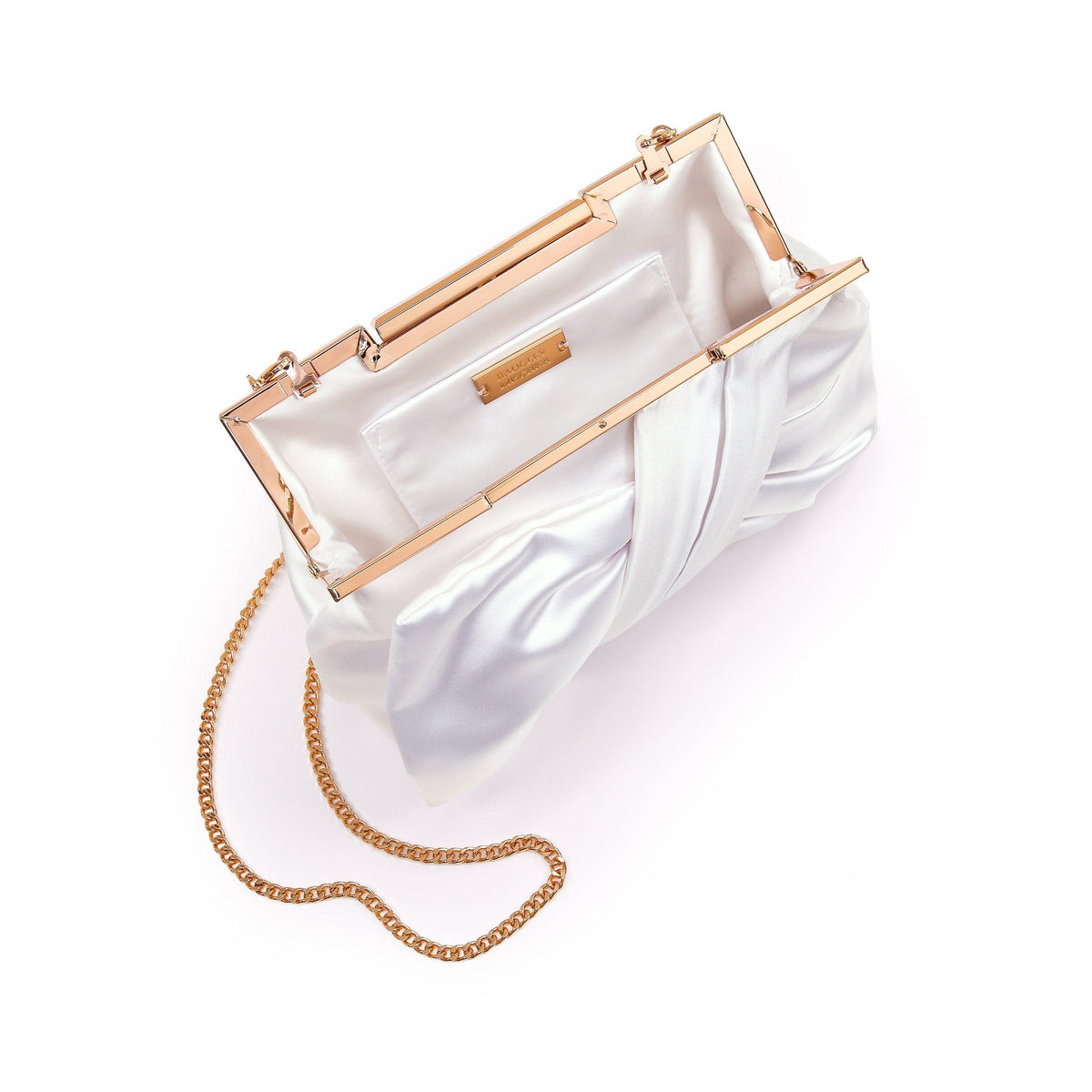 Vivien Satin Tie Pouch Clutch