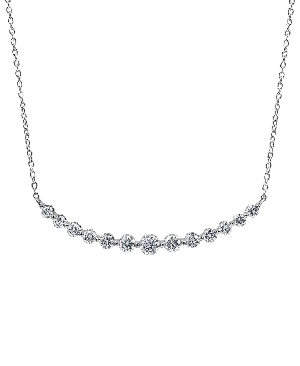 Diamond Curved Bar Collar Necklace