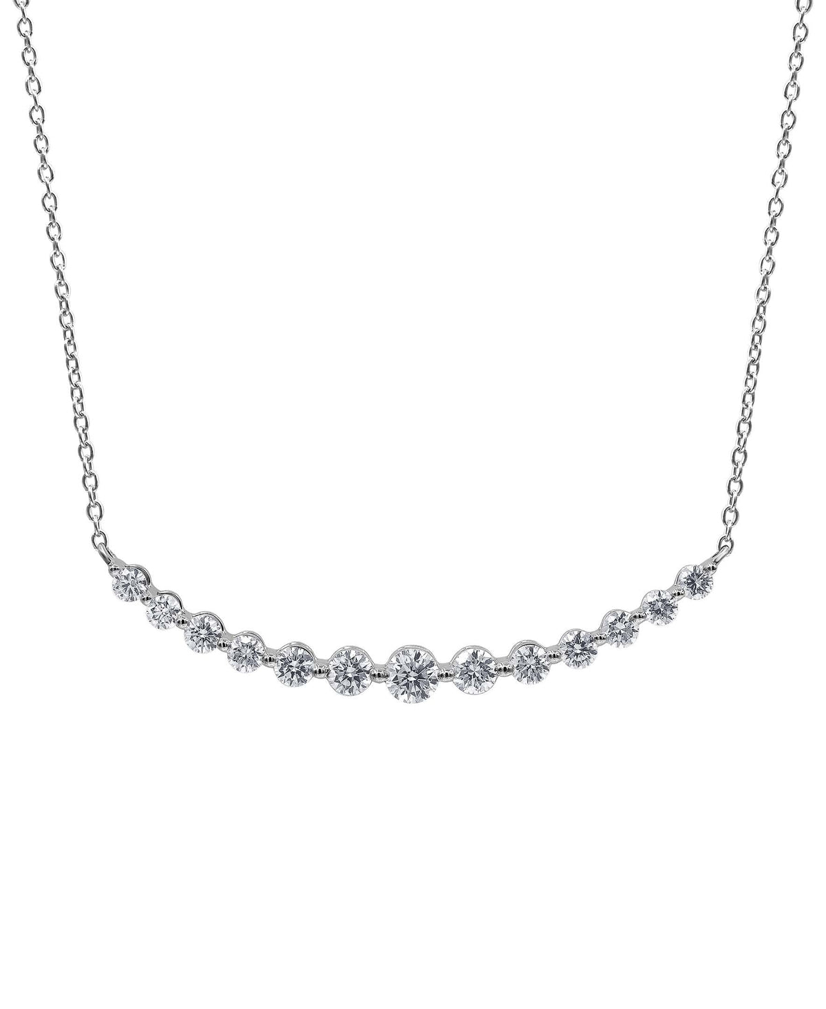 Diamond Curved Bar Collar Necklace