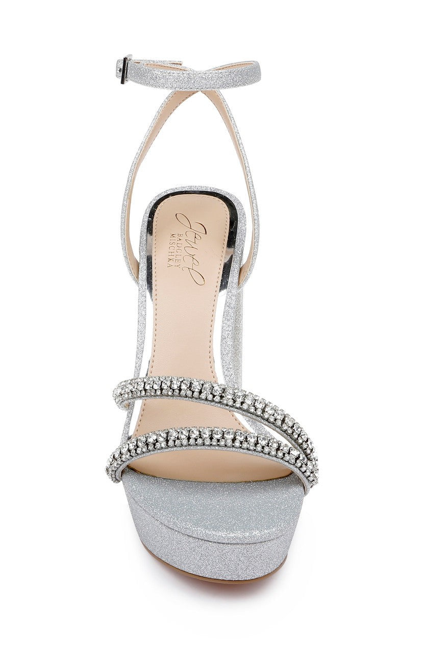 Rochel Platform Block Heel with Gemstone Embellished Straps