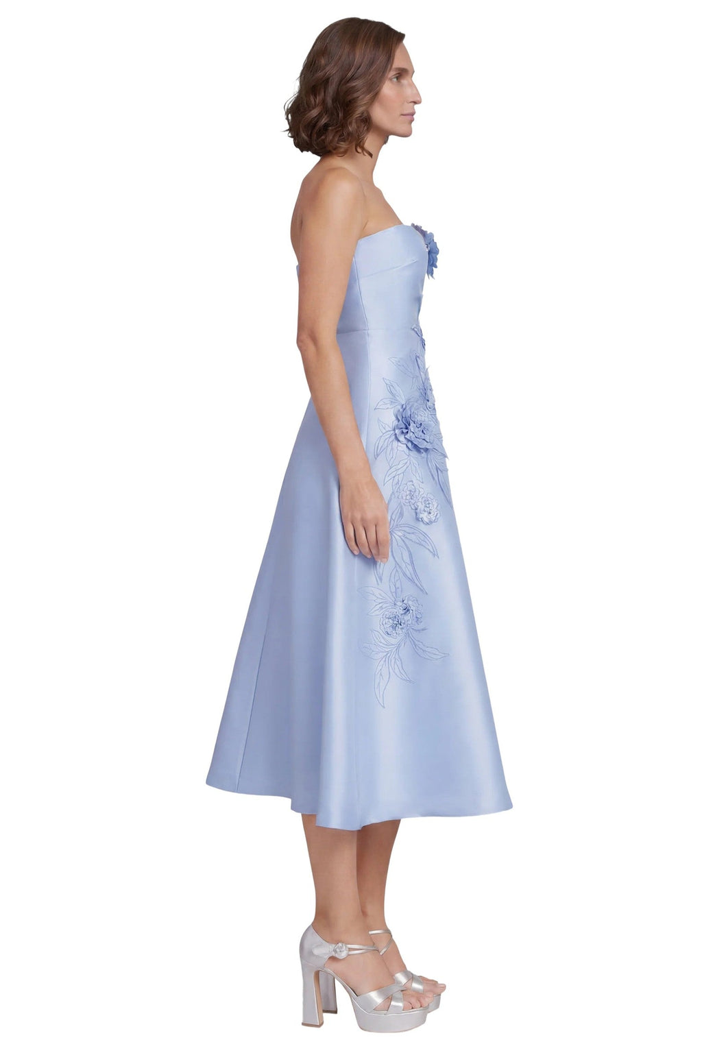 Sweetheart Strapless A-Line Midi Dress