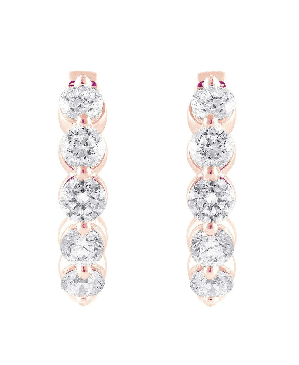 Small Diamond Hoops Earrings