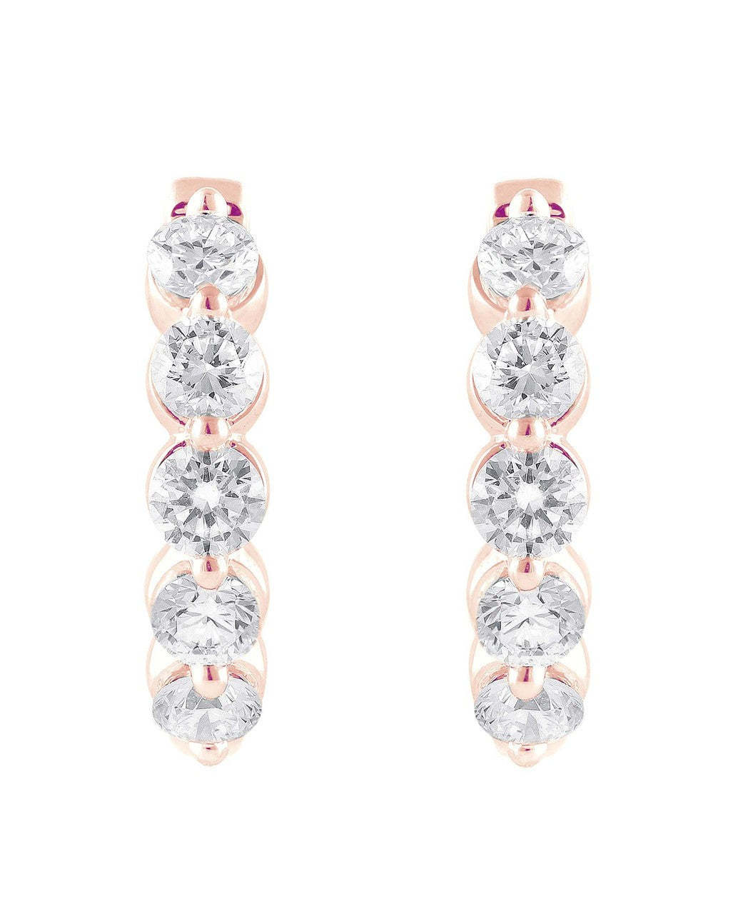 Small Diamond Hoops Earrings