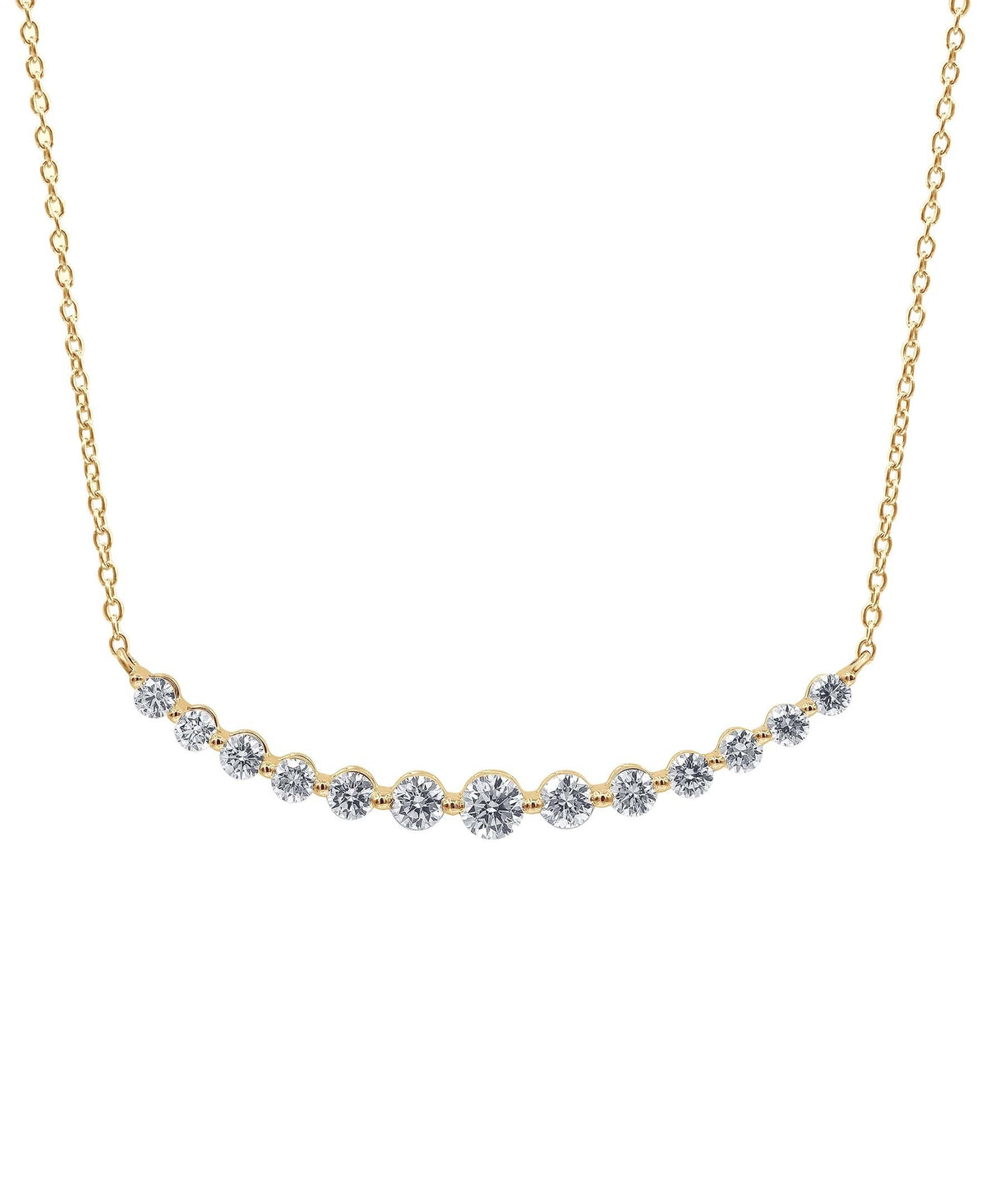 Diamond Curved Bar Collar Necklace