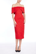 Embossed Scuba Cocktail Dress