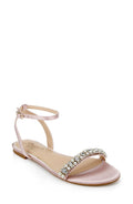 Daria Pearl and Crystal Flat Sandals