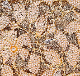 Adelaide Floral Vine Pearl and Crystal Beaded Minaudiere
