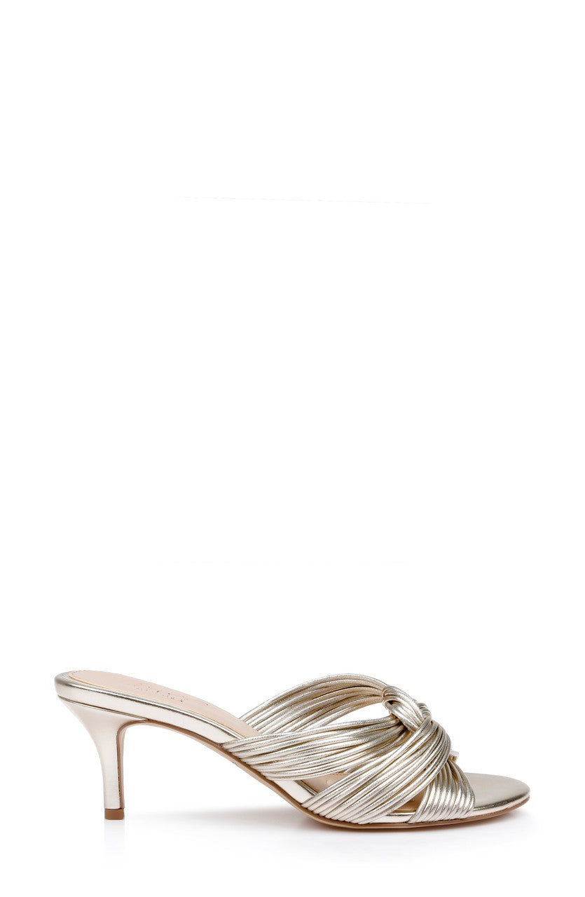 Mia Twisted Leather Mules
