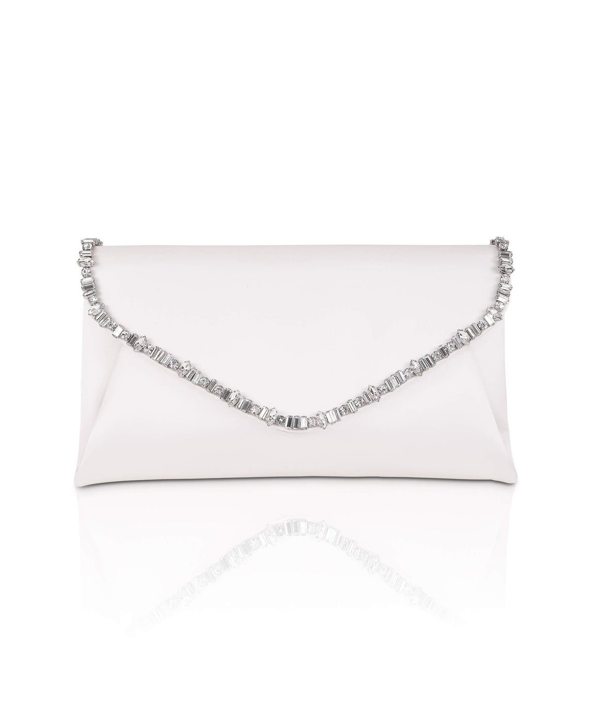 Mika Mixed Crystal Satin Envelope Clutch
