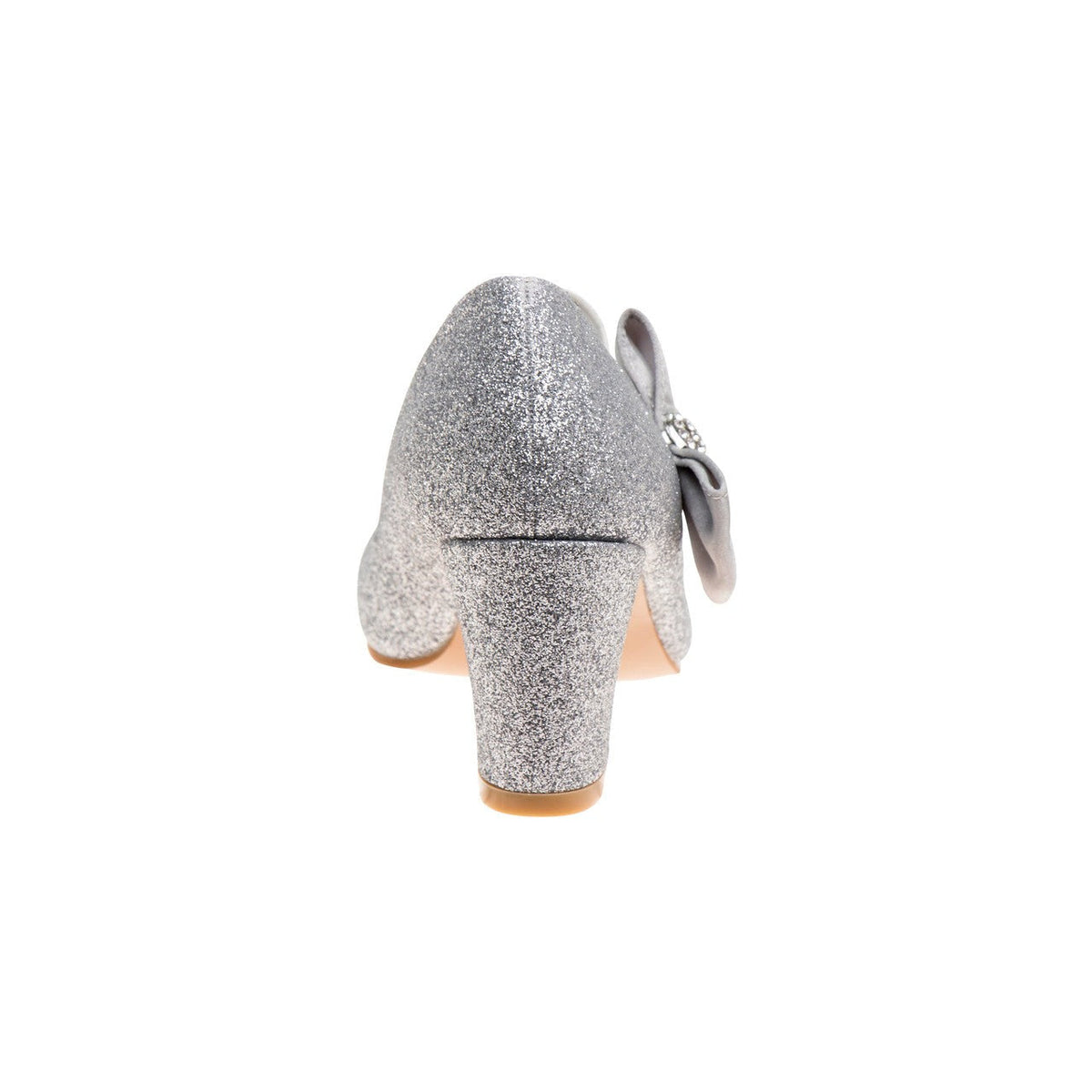 Girls' Glitter Block Heel Dress Shoes
