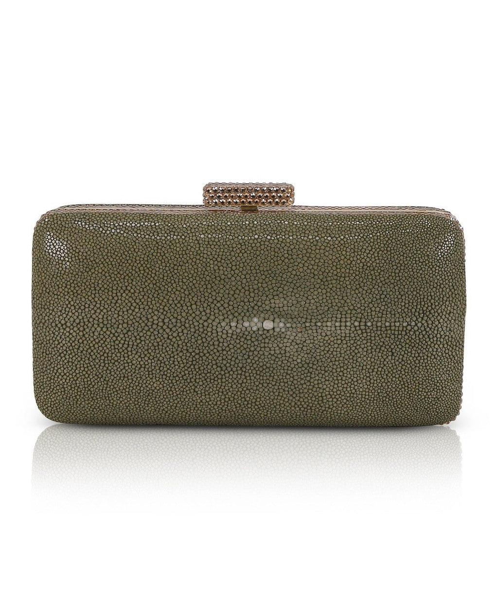 Evelyn Stingray Leather Clutch