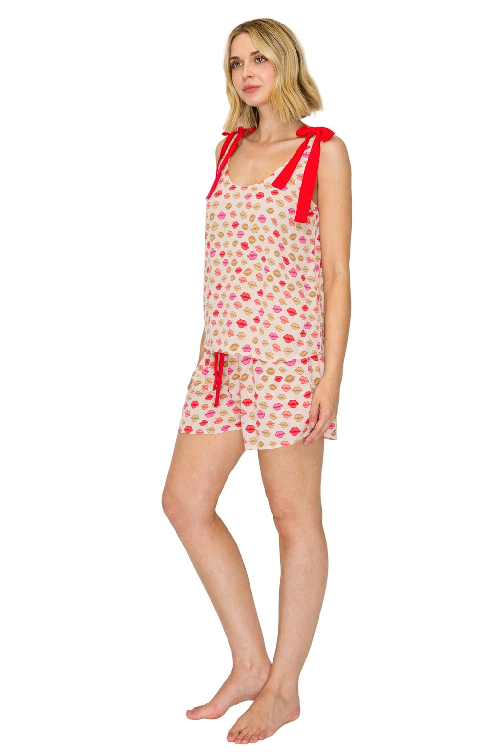 Luxe Crinkle Jersey Tank and Shorts Pajama Set