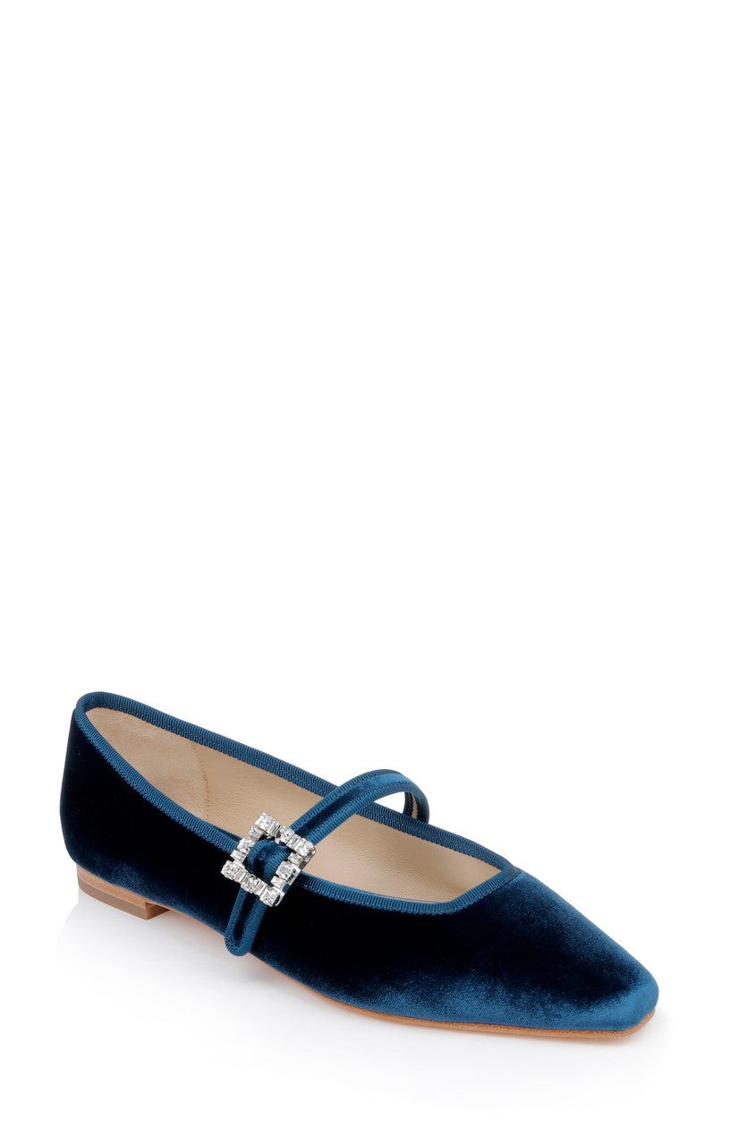 Brystol Ballerina Flats with Crystal Buckle