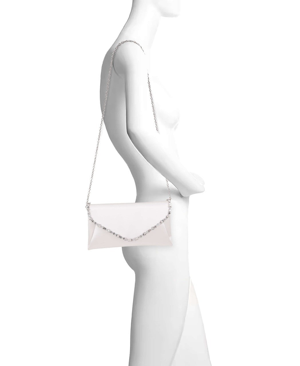 Mika Mixed Crystal Satin Envelope Clutch