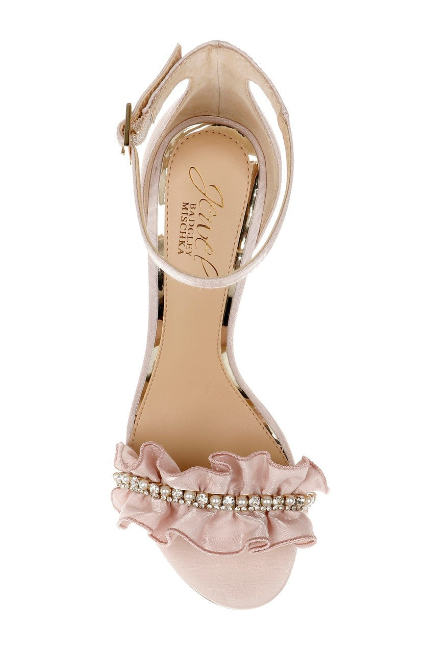 Deva Ruffle High Block Heel