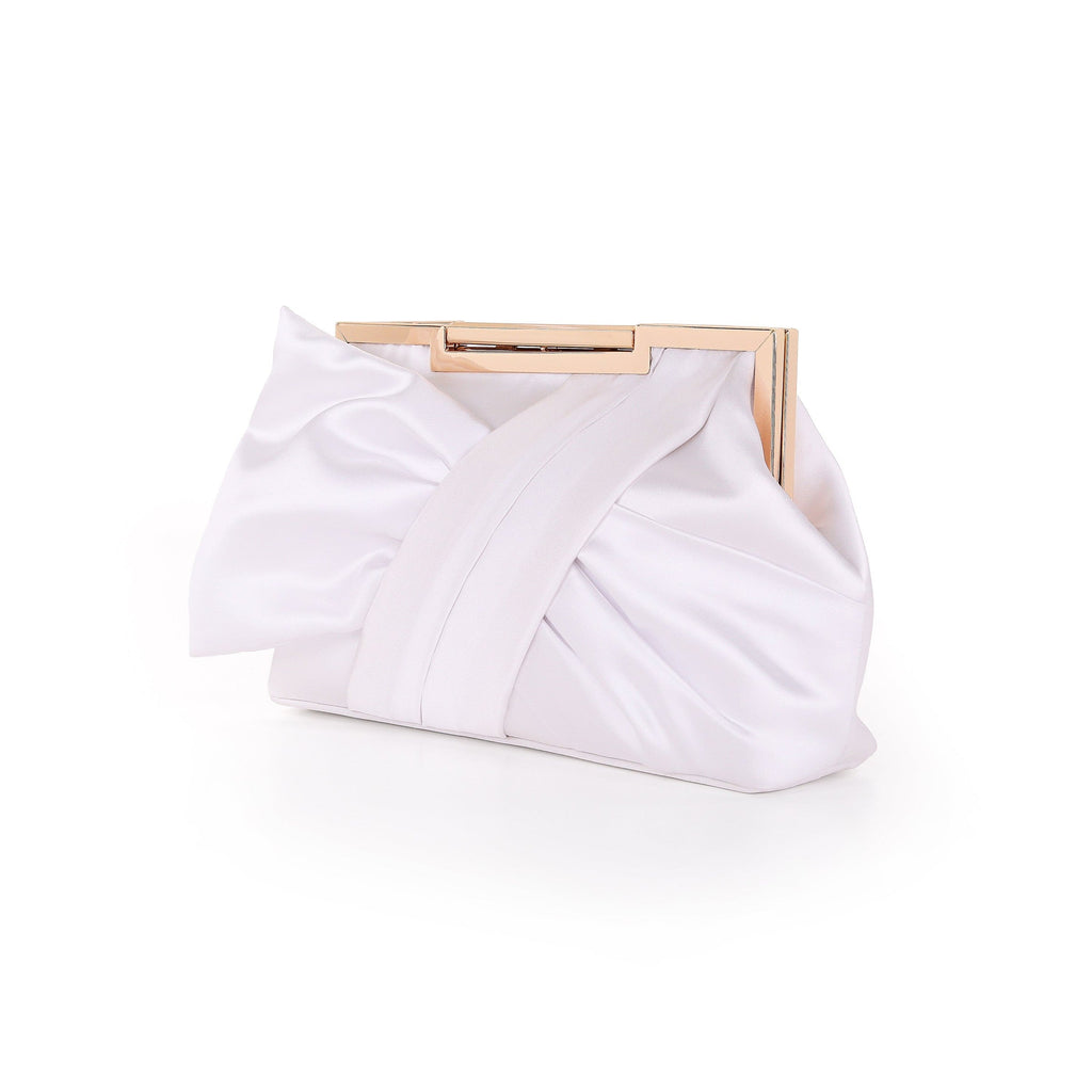 Vivien Satin Tie Pouch Clutch