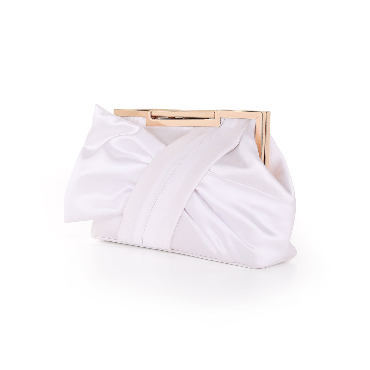 Vivien Satin Tie Pouch Clutch