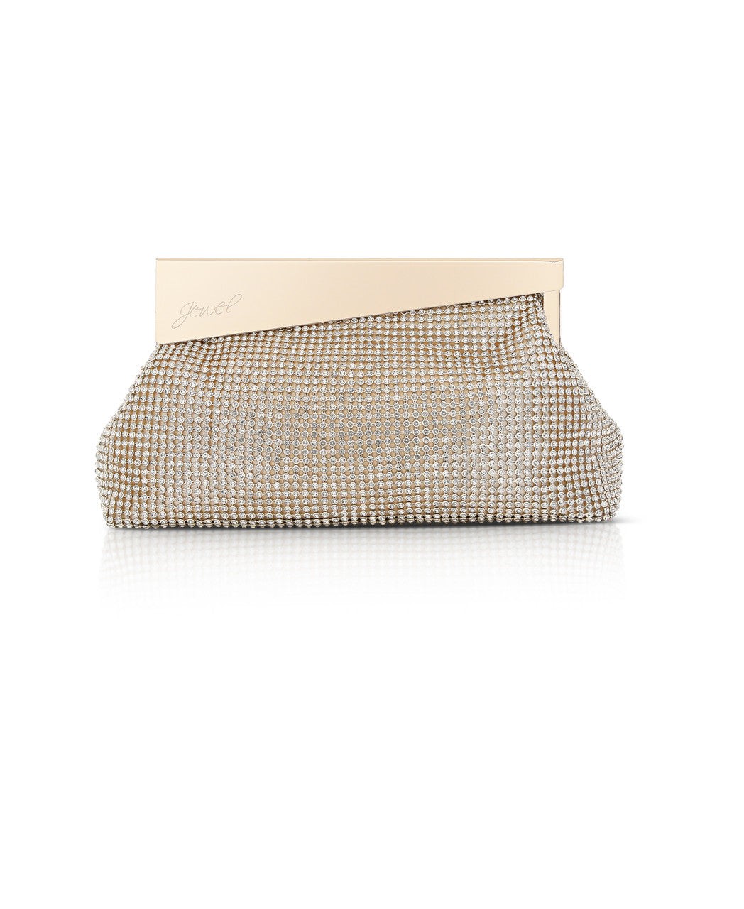 Ivy Asymmetrical Crystal Pouch Clutch