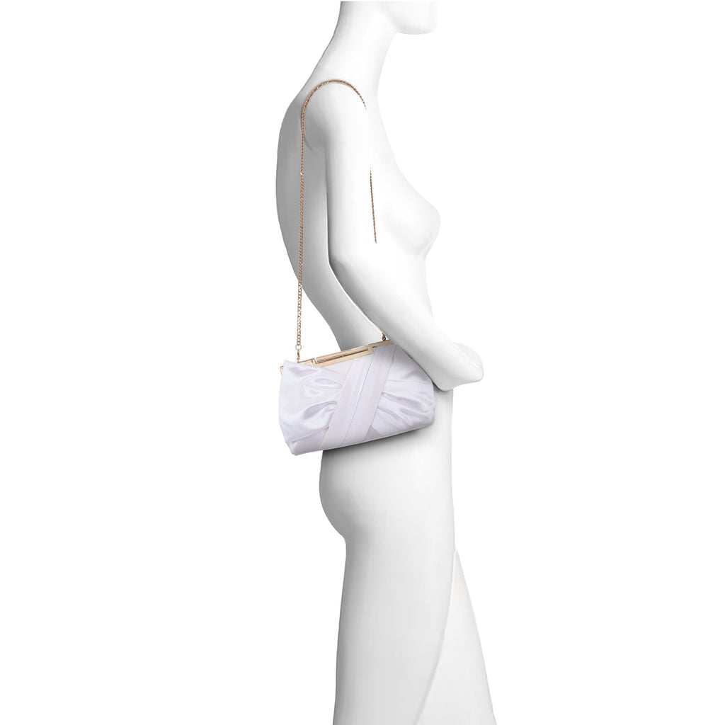 Vivien Satin Tie Pouch Clutch