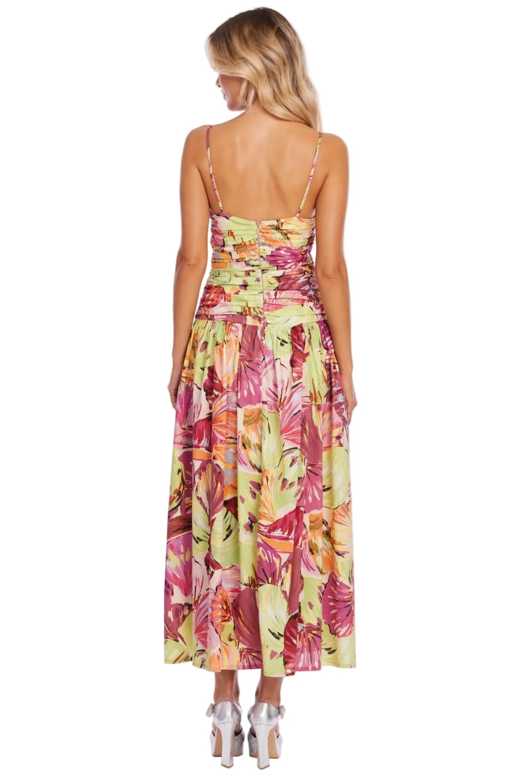 Printed Spaghetti Strap Cotton Day Dress