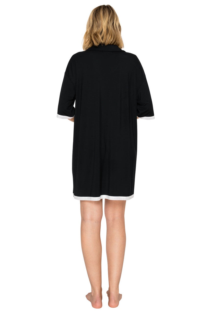 Yummy Modal Blend Collared Sleep Dress