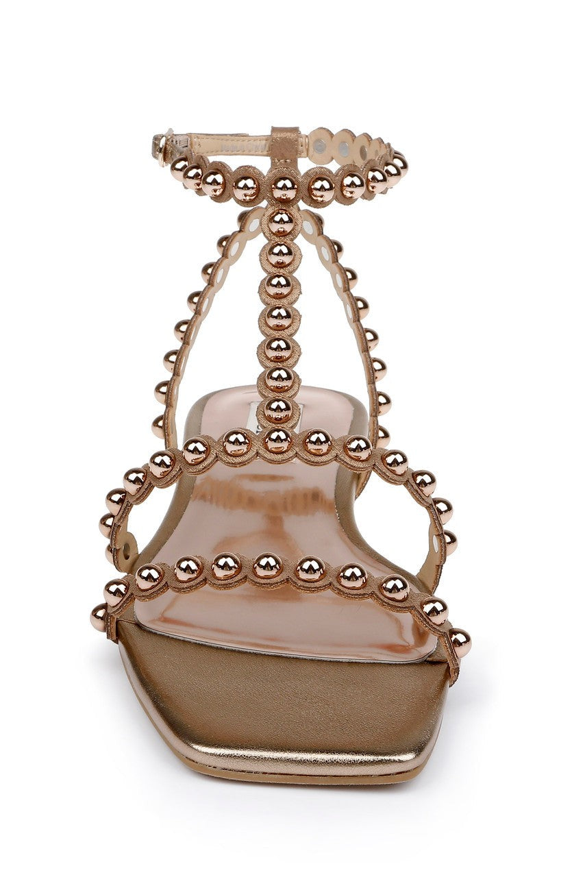 Cami Pearled Gladiator Flat Sandal