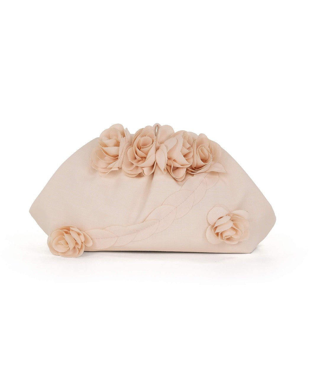 Lottie Floral Applique Pouch Clutch