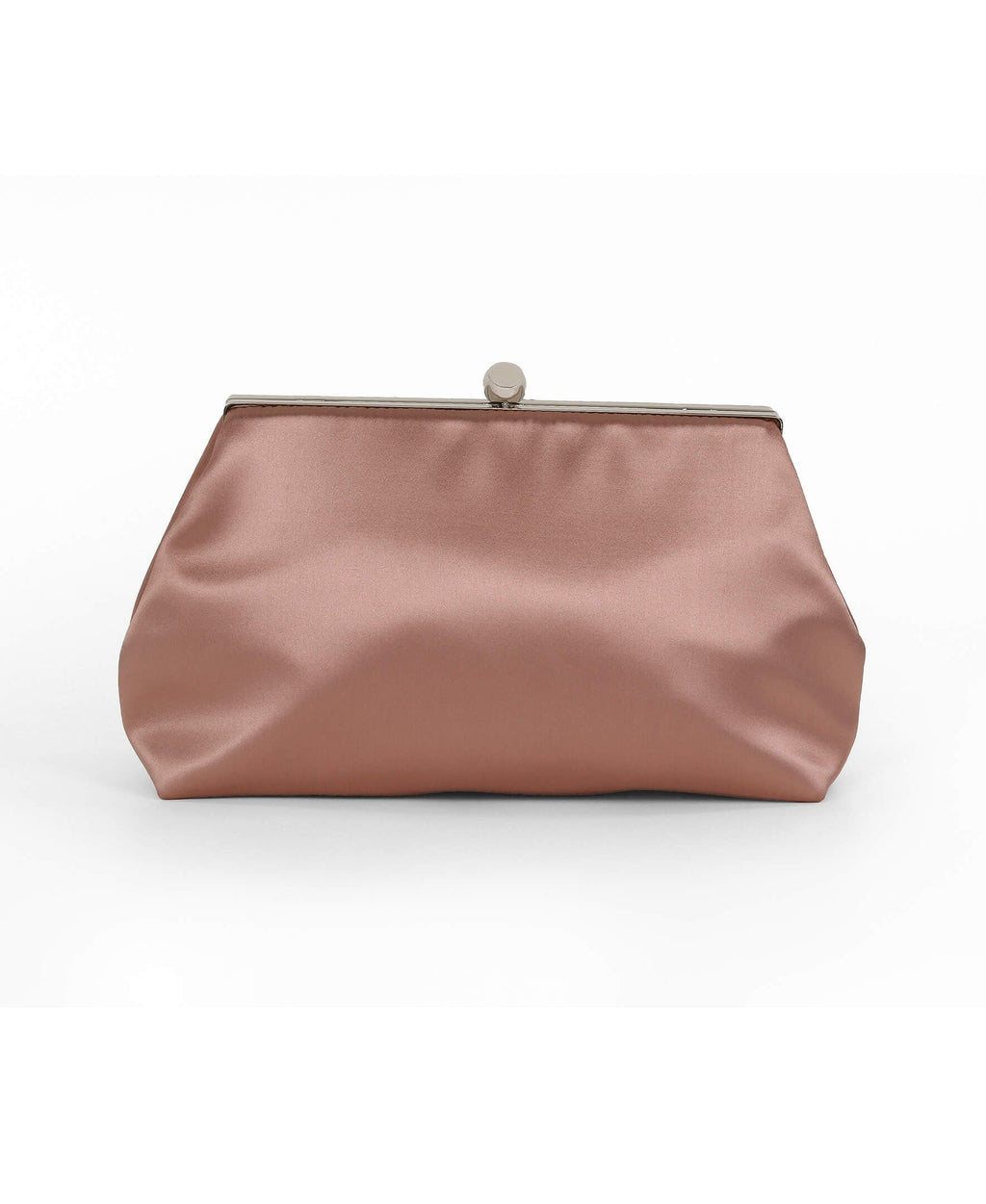 Olivia Satin Ruffle Top Pouch Clutch