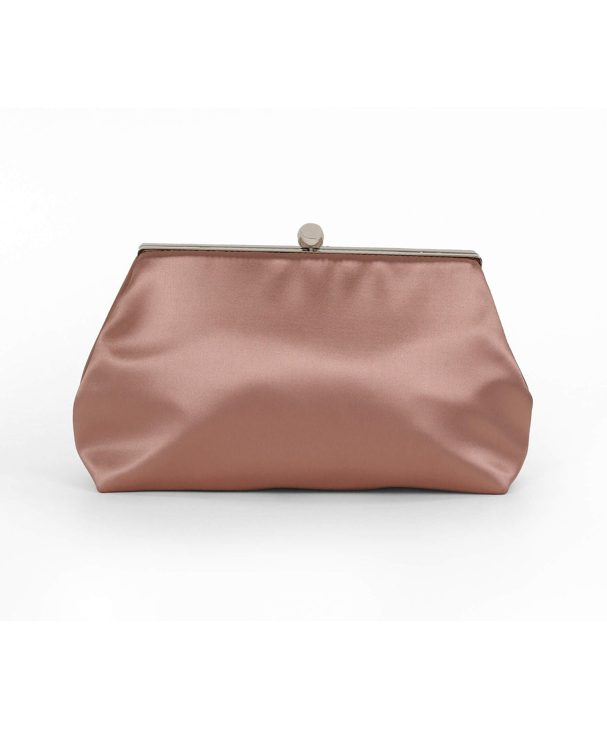 Olivia Satin Ruffle Top Pouch Clutch