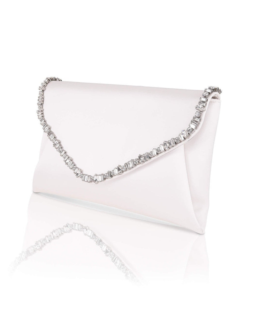 Mika Mixed Crystal Satin Envelope Clutch