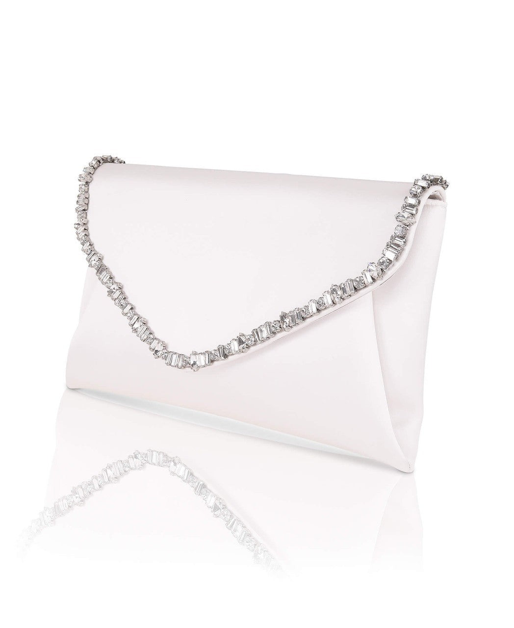 Mika Mixed Crystal Satin Envelope Clutch
