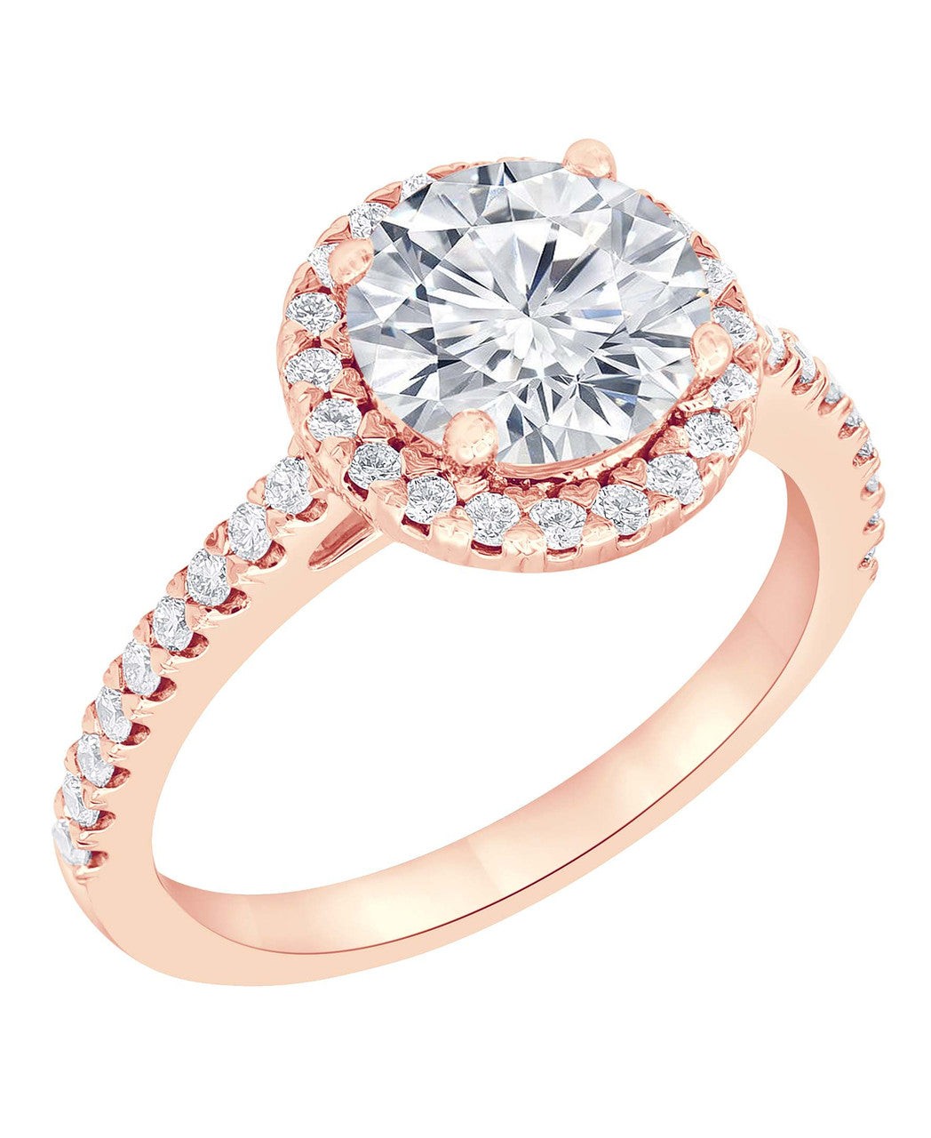Diamond Halo Solitaire Plus Engagement Ring
