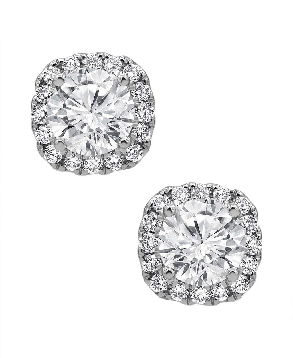 Cushion Diamond Stud Earrings