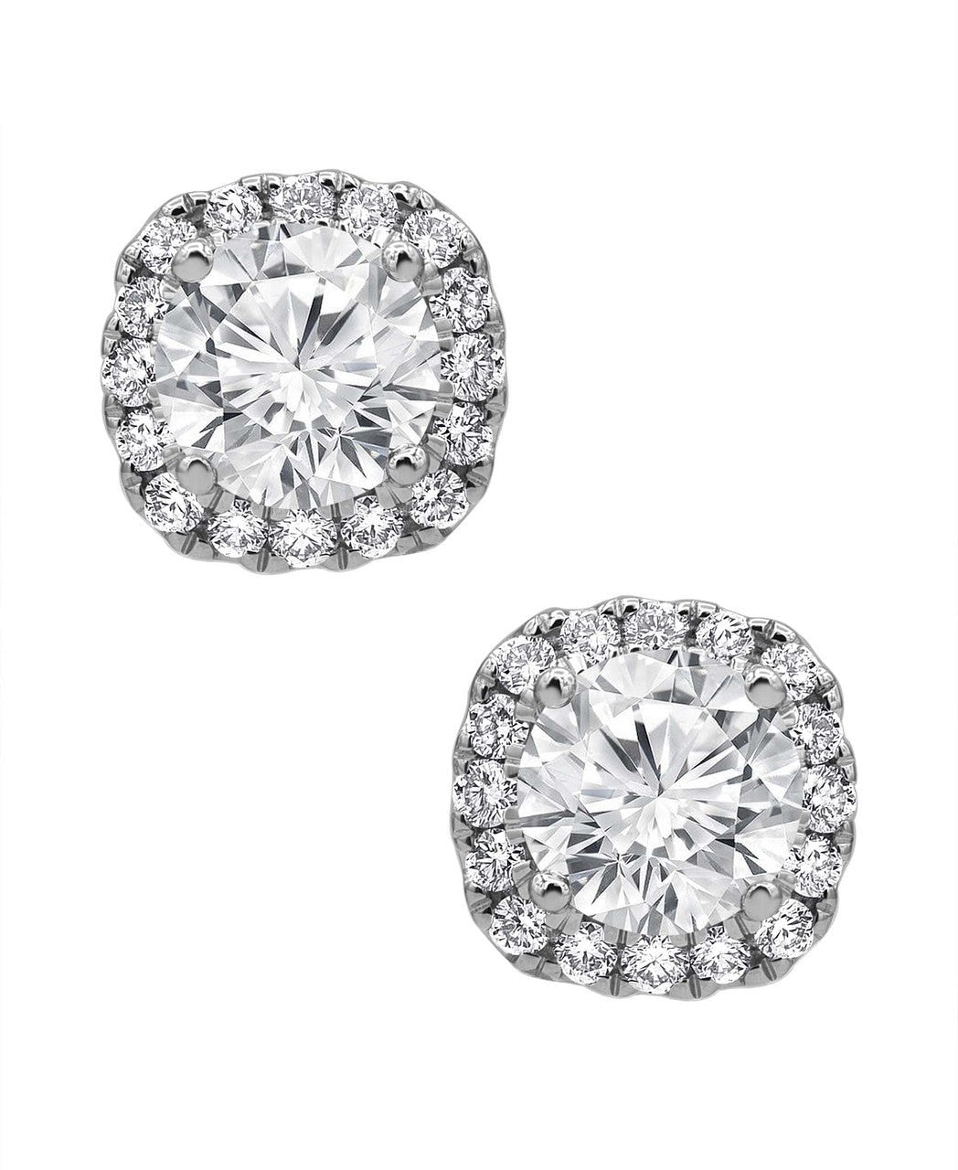 Cushion Diamond Stud Earrings
