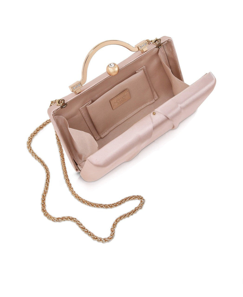 Emma Satin Minaudiere with Outer Pocket