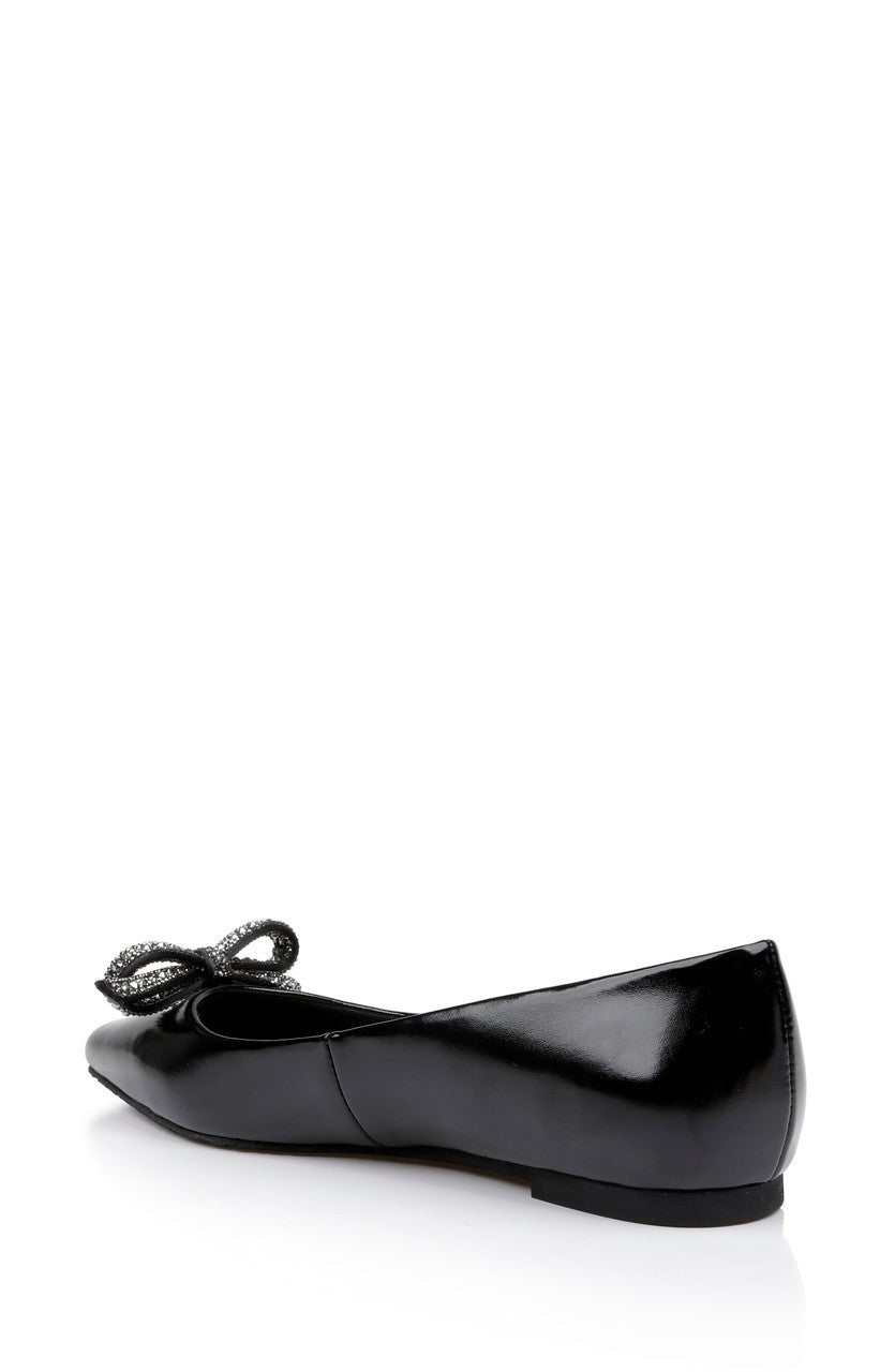 Hesther Ballerina Flats with Rhinestone Bow